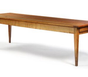 A large early 19th Century French fruitwood farmhouse table - UK1823