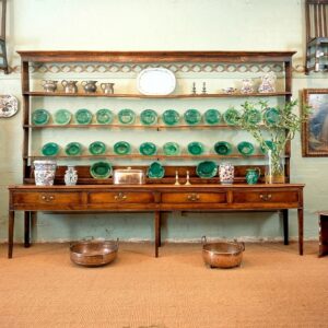An outstanding late 18th Century English/Wales oak, elm and beech high dresser - AA0688