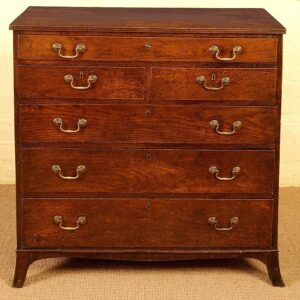 Country Regency oak chest of drawers