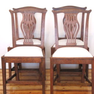 Four George III country Chippendale oak chairs - AA1610