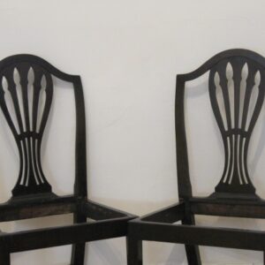 A pair of 19th Century English ash Hepplewhite style dining chairs - AA1523