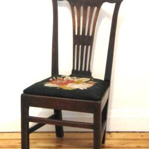 18th Century English Chippendale mahogany high back chair