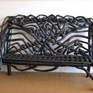 A rare 19th Century Australian painted willow tree garden bench