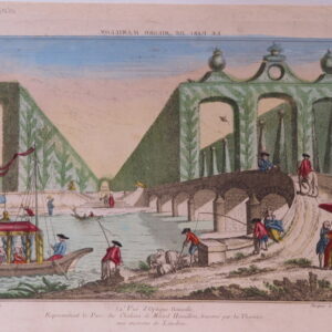 Vue D'Optique - Representant le Parc du Chaleau de Milford Hamillon, traverse par la Thamise aux environs de Londres