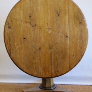 A 19th Century English Country pine tilt top breakfast table of small proportions