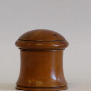 Mid 19th Century English treen cylindrical domed lidded box - AA1362