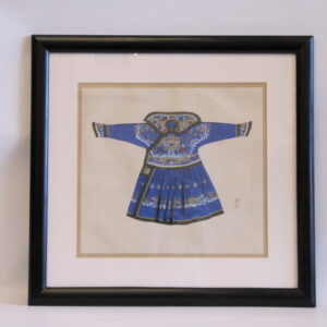 19th Century Chinese school blue period dress