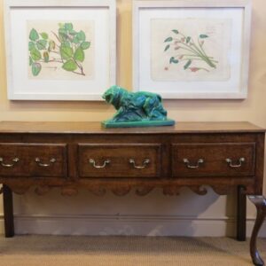 A decorative 19th Century English oak narrow dresser base - CBC700