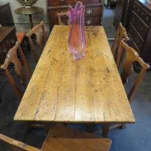First half 19th Century French Pear & Elm Farmhouse table