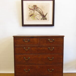 First half 19th English country oak chest of drawers - AA1487