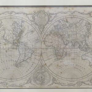 A Framed Copper Engraved World Map by Thomas Bowen 1780