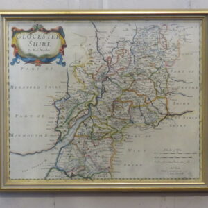 A Framed Map of 'GLOUCESTER SHIRE By Robert Morden 1695