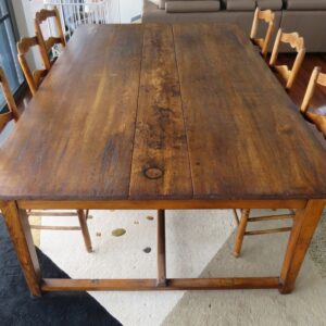 An Unusually Large Late 19th Century French Oak Farmhouse Table