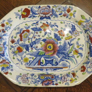 An unusually Large 19th Century English Dresden Opaque Ironstone Platter