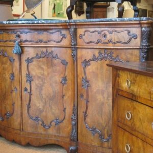 An exceptional last quarter 19th Century French serpentine rosewood sideboard - AA0626