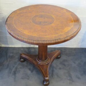 A Rare 19th Century English Burr Elm Wine Table