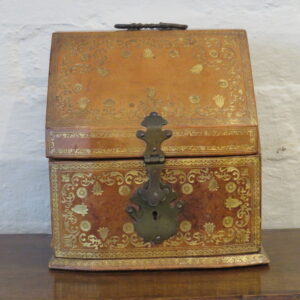 Late 19th/early 20th Century Italian gold-tooled Leather Correspondence Box
