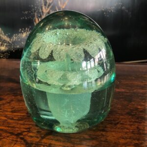 A Decorative 19th Century Green Glass Floral Dump/Paperweight