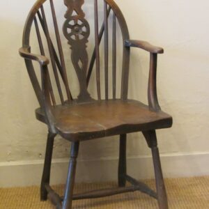 A primitive 19th Century English Windsor armchair