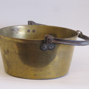 19th Century English brass cooking skillet