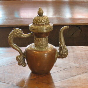 A Beautiful C19th Persian Solid Silver and Hand Beaten Copper Coffee Pot
