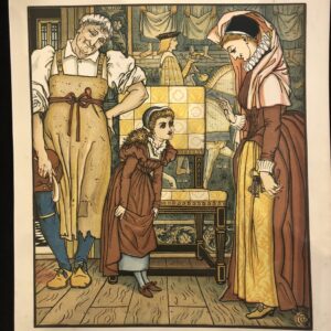 Extremely Rare Chromoxylography 'Goody Two Shoes' Edmund Evans/Walter Crane