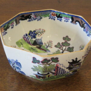 Rare 19th Century English Masons Octagonal Ironstone Bowl AA2106