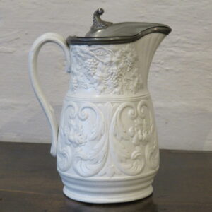 Victorian Dudson Salt Glazed Stoneware Floral Foliate Relief Jug 1860
