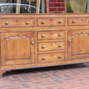 First half 19th Century English country oak dresser base