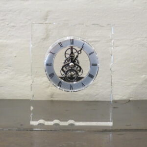 Attractive Crystal & Silver Yale Clock   AA2120