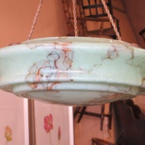 A beautiful 20th Century French Deco light shade, with a lovely green tone - AA1964