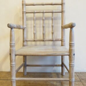 Last quarter 19th Century English beech, bamboo stylised, child's armchair - CRN500