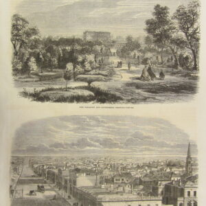 The Treasury and Government Printing Offices and Bourke Street - 1868