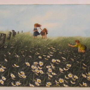 Children playing in field