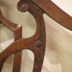 A rare pair of late 18th Century English chestnut country Hepplewhite side chairs