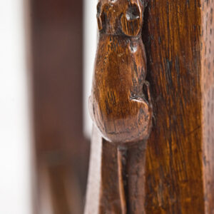 A rare pair of Robert "Mouseman" Thompson English oak arts and crafts side chairs - CDK501