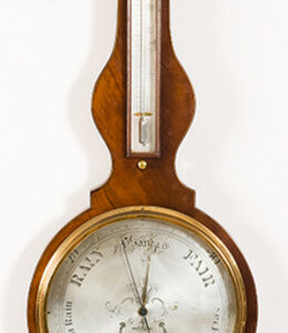 A Very Decorative George III Mahogany Wheel Barometer of Large Proportions