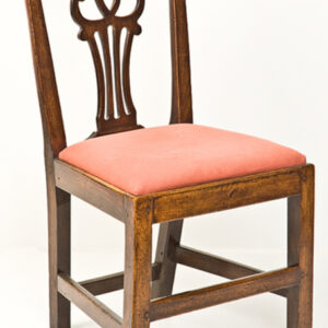 18th Century English Country Chippendale elm occasional chair - CBE700