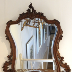 19th Century French walnut mantle/wall mirror - AA0688