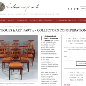 Antiques and Art - Collectors Considerations