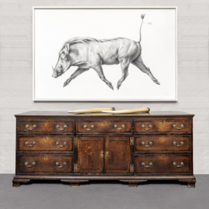 A rare and unusual George III English Country Oak dresser base - UK17900