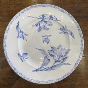 20th Century French Luneville Circular Platter with Tulips