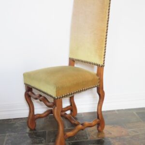 A set of six 20th Century French beech dining chairs