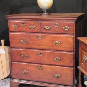 An unusual 18th Century English oak chest of drawers