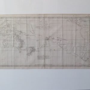 Rare Robert Bénard map of the South Pacific, showing Australia and New Zealand