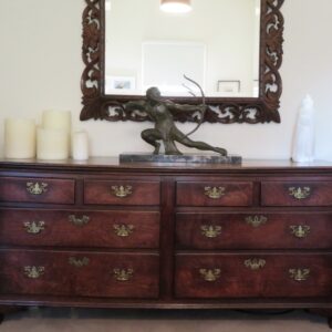A very rare 18th Century English Oak low dresser/dual chest AA1957