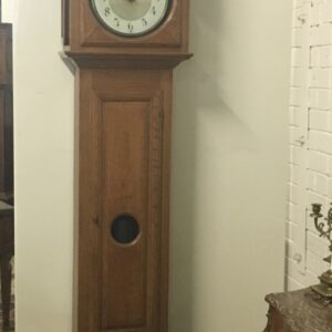 A rare 19th Century French oak long-case clock