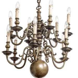 An Unusual 19th Century Flemish Bronze Electrolier