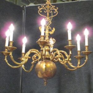 A late 19th Century French chandelier made to house candles