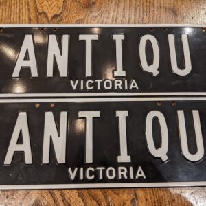 Victorian Registration Plates 'ANTIQU'